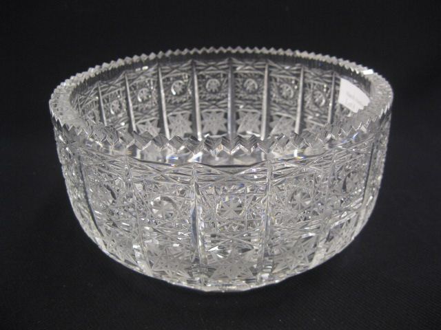 Cut Crystal Bowl frosted starbursts 14ffce