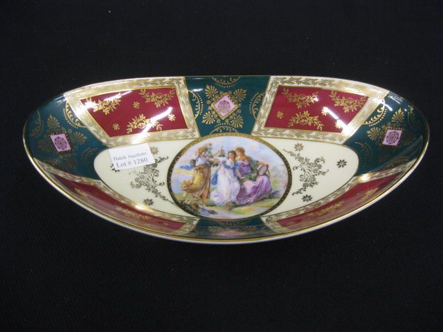 Austrian Porcelain Oval Dish cameo 14ffcb