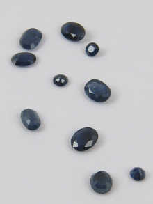 A quantity of loose polished sapphires