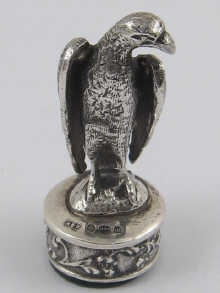 A hallmarked silver seal set with 15003a