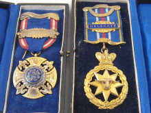 Two hallmarked silver gilt Masonic