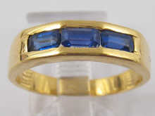 A yellow metal (tests 18 ct gold) ring