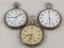 Three ex-services pocket watches makers
