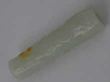 A carved Chinese jade cylinder 15008a