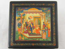 A Russian lacquered box the picture 15008f