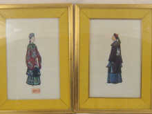 A pair of Chinese paintings on silk