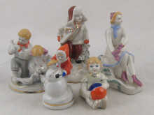 Five Soviet Russian and Ukrainian porcelain