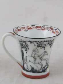 A ceramic Soviet Russian cup from