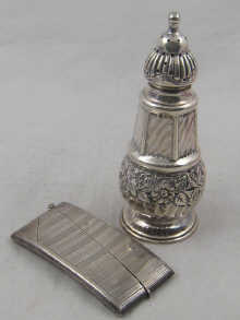 A Victorian silver caster hallmarked 1500ef