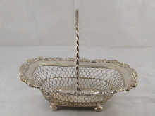 An Old Sheffield plate woven wire 150104