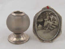 A silver mounted glass vesta 7 150109
