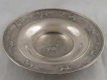 An Italian silver dish embossed 150118