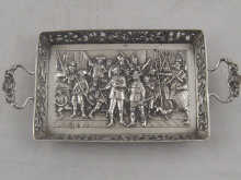 A Dutch hallmarked silver pin tray 150115