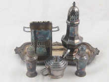 A mixed lot of silver plate comprising