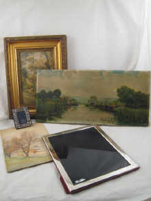 Two modern silver faced photograph frames