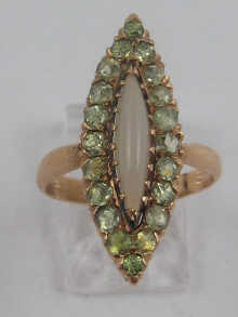 A Russian marquise shaped opal
