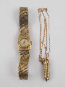 A 9 ct gold Longines lady's wrist