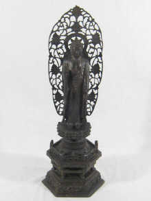 A tall bronze 19th c Edo period 1501b6