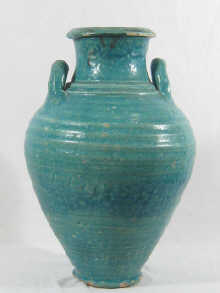 An early coarse earthenware turquoise