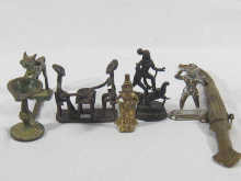 Five various small bronzes including