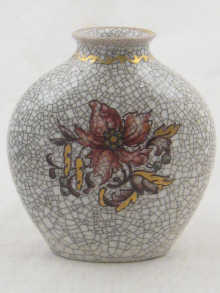 A Danish crackle glaze vase by
