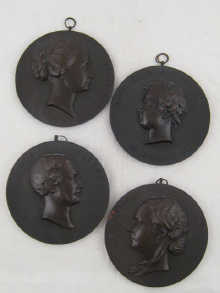 Four 19th c circular pendant plaques 1501dd