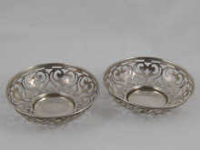 A pair of hallmarked silver bon 150206