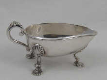 An Irish silver sauce boat of unusual 150208