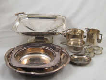 A mixed lot of silver plate including