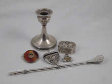 A silver dwarf candlestick a silver