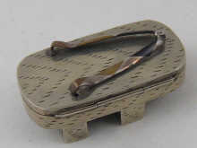 A Japanese box designed as a sandal