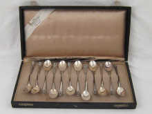 A boxed set of twelve Dutch silver