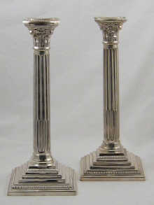 A fine pair of hallmarked silver