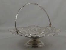 A hallmarked silver swing handle basket