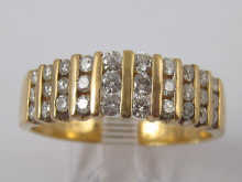 A triple row half hoop diamond