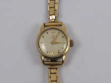 A lady s plated Omega wrist watch 1502c3
