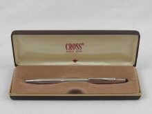 A boxed hallmarked silver ball point
