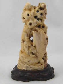 A fine Chinese ivory carving of