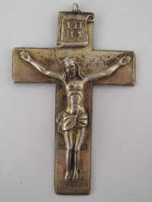 A Russian hallmarked silver crucifix