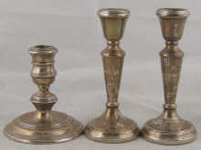 A pair of hallmarked silver candlesticks