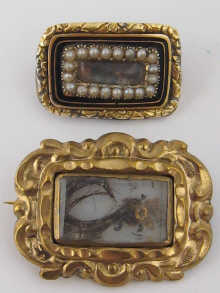 A gilt metal and enamel mourning