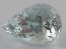 A loose polished pear shape aquamarine