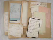 A quantity of documents of literary