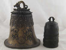 Two large bronze Oriental temple 1503d6