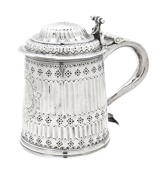 * A William and Mary Silver Tankard