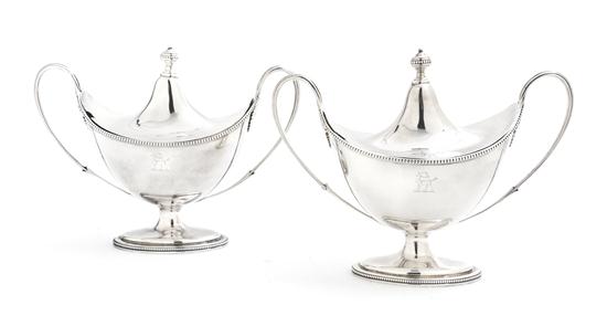  A Pair of George III Silver Covered 150413
