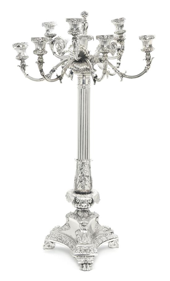 An English Silverplate Nine Light 150427