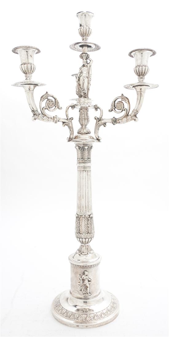  A German Silver Four Light Candelabrum 150431