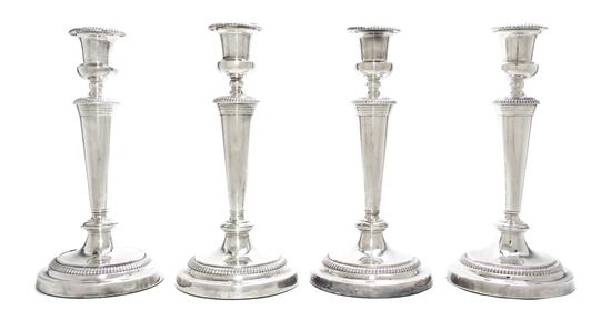 * A Set of Four George III Silverplate