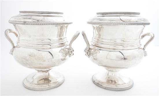 * A Pair of George III Silverplate